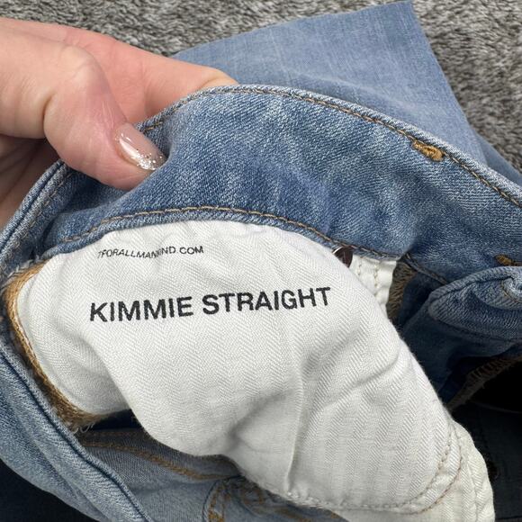 7 For All Mankind Kimmie Straight Leg Denim Jeans Women's 26 - Picture 6 of 11